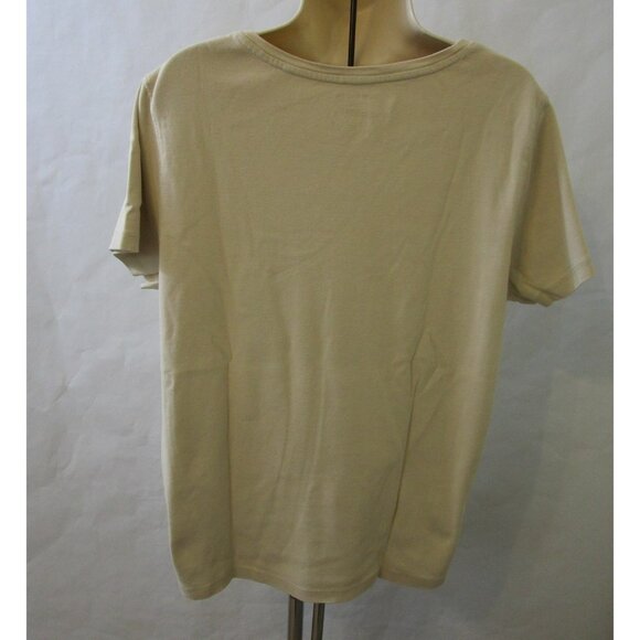 St John's Bay Plus Size 1X Tees Tops 1 Black 1 Beige Short Sleeve Lot of 2 EUC - Picture 5 of 12